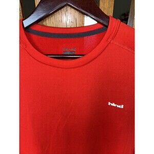 Hind Mens XL Activewear Top T-Shirt Orange Crew Neck Long Sleeve